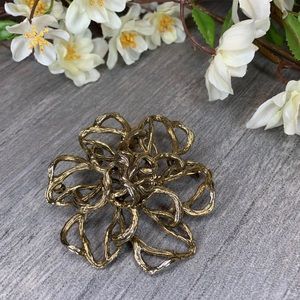 Vintage Robert Zentall Abstract Flower Brooch
